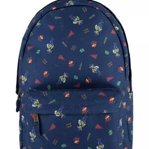 Polo by Ralph Lauren Blue Backpack with Bear and Toy Print